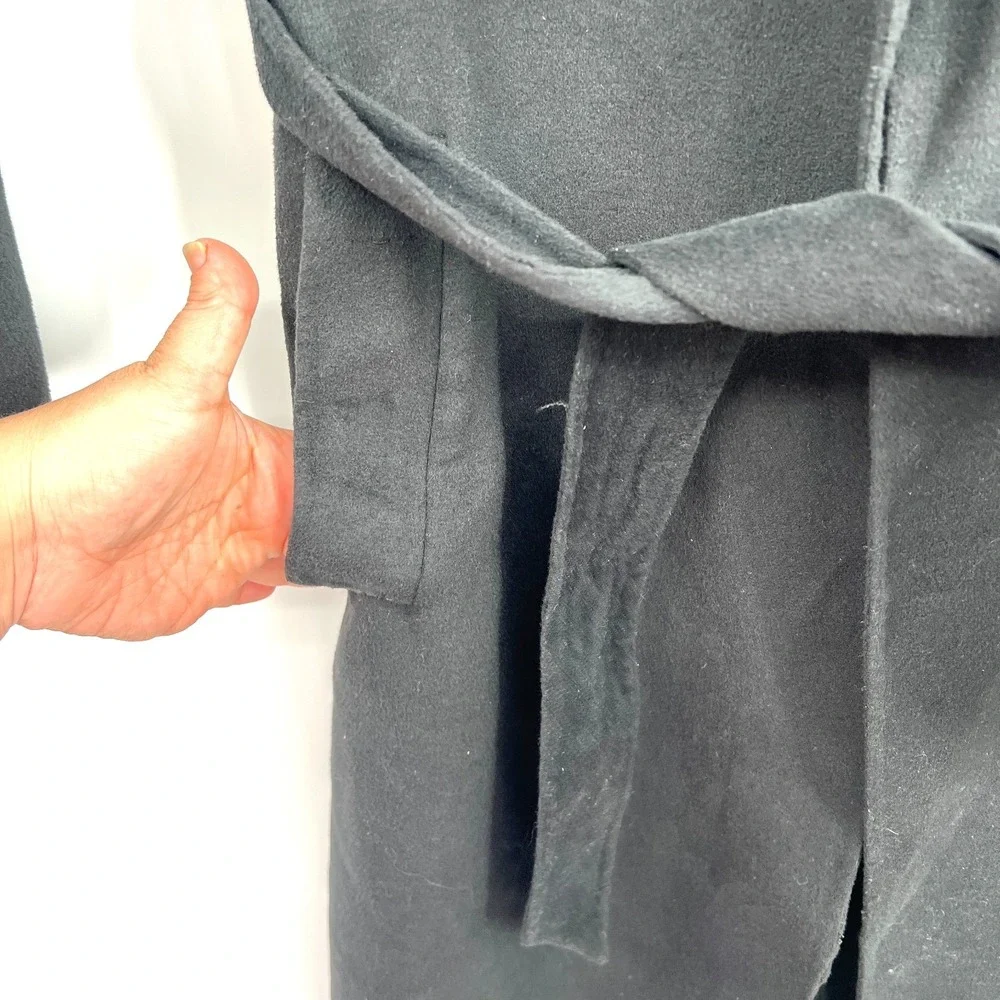 NWT A New Day black felt trench coat jacket Fall BTS jacket minimalist XS